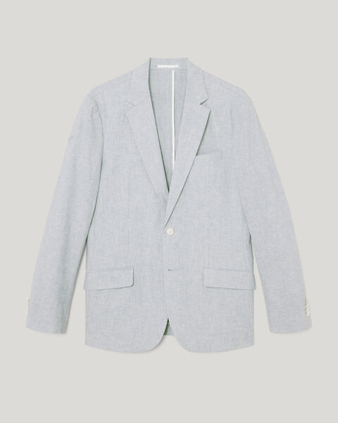 Single Breasted Summer Suit Jacket, Blue Stripe, hi-res